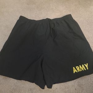 Army workout shorts medium
